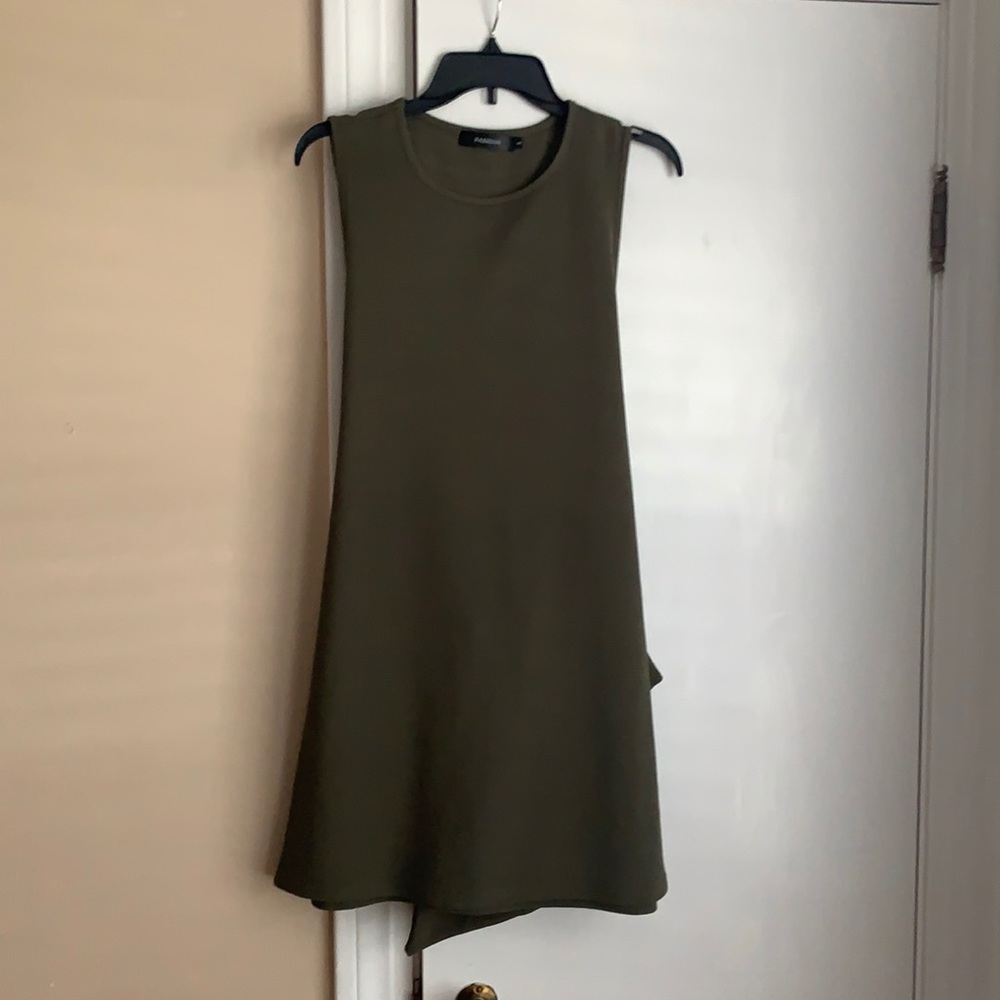 Army green tank dress.